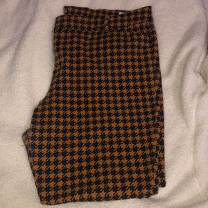 Navy Blue and Dark Orange Pixie Ankle Pants